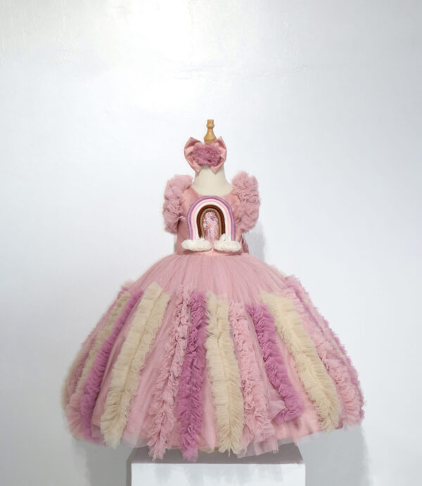 Rainbow Ruffles Princess Gown