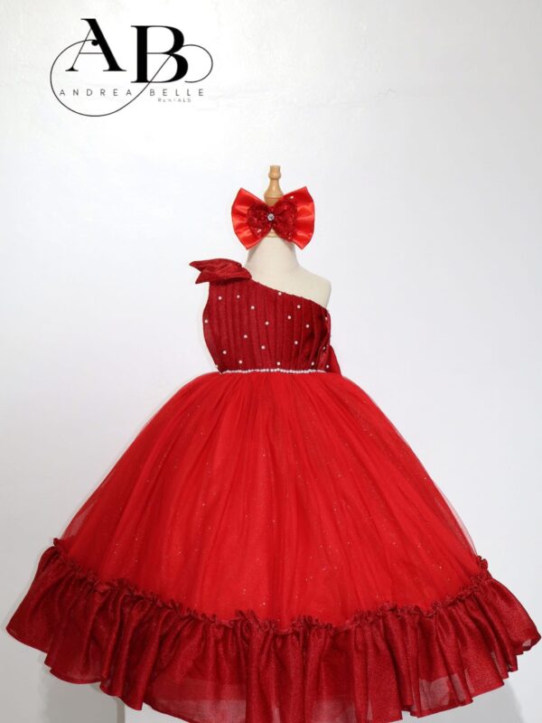 Crimson Charm Ball Gown