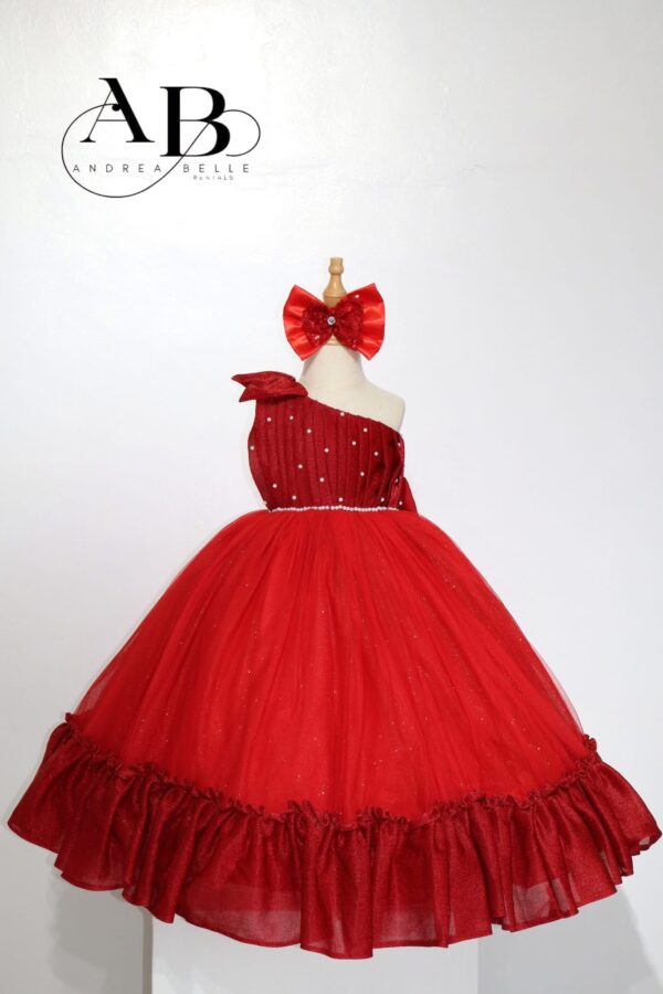Crimson Charm Ball Gown